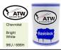 Preview: Chevrolet, Bright White, 96U / 686H: 500ml Lackdose, von ATW Autoteile West.